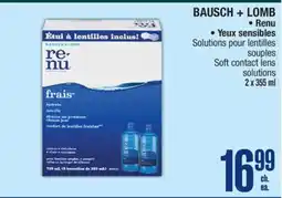 Jean Coutu BAUSCH + LOMB, Renu, Soft contact lens solutions offer