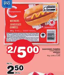 Marches Tradition COMPLIMENTS WIENERS offer