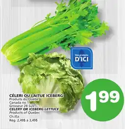 Marches Tradition CELERY OR ICEBERG LETTUCE offer