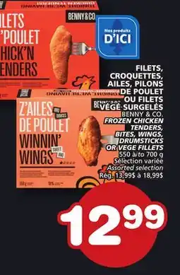 Marches Tradition BENNY & CO. FROZEN CHICKEN TENDERS, BITES, WINGS, DRUMSTICKS OR VEGE FILLETS offer