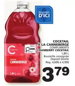 Marches Tradition COMPLIMENTS CRANBERRY COCKTAIL offer