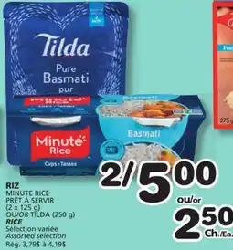 Marches Tradition MINUTE RICE PRÊT À SERVIR (2 x 125 g) OR TILDA (250 g) RICE offer