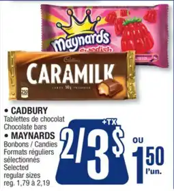 Jean Coutu CADBURY Chocolate bars or MAYNARDS Candies offer