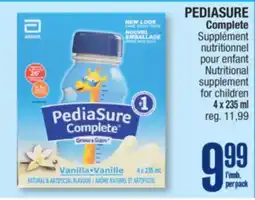 Jean Coutu PEDIASURE Complete Nutritional supplement for children offer