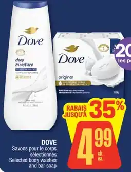 Jean Coutu DOVE Selected body washes and bar soap offer