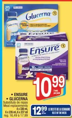 Jean Coutu ENSURE or GLUCERNA offer