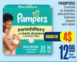Jean Coutu PAMPERS Selected diapers and wipes offer