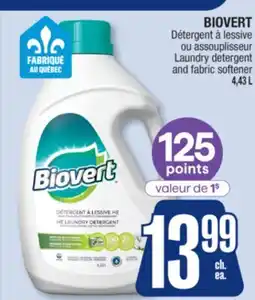 Jean Coutu BIOVERT Laundry Detergent and Fabric Softener offer