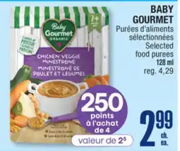 Jean Coutu BABY GOURMET Selected food purees offer
