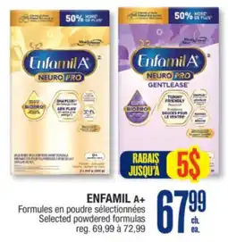 Jean Coutu ENFAMIL A+ Selected powdered formulas offer