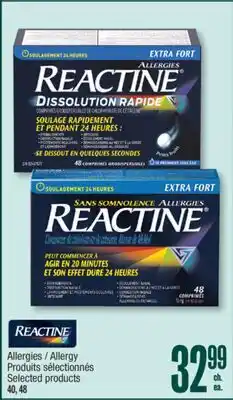 Jean Coutu REACTINE Allergies Selected products offer