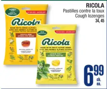 Jean Coutu RICOLA Cough lozenges offer