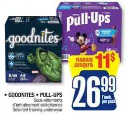 Jean Coutu GOODNITES, PULL-UPS Selected training underwear offer