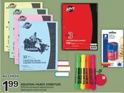 Brunet EQUATION, HILROY, STAEDTLER Articles scolaires sélectionnés offer