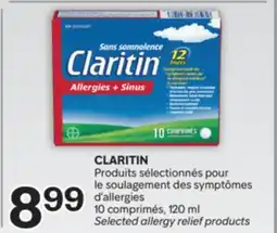 Brunet CLARITIN Produits sélectionnés pour le soulagement des symptômes d'allergies 10 comprimés offer