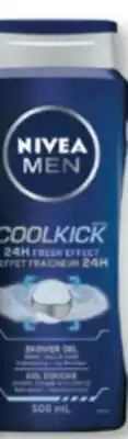 Familiprix Nivea Men Cool Kick shower gel Refreshing + Icy Menthol 500ml offer