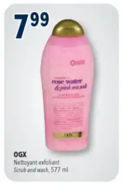 Familiprix OGX sensitive rose water & pink sea salt scrub & wash offer