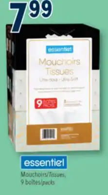 Familiprix Essentiel ultra soft tissues packs 9un offer