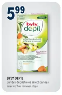 Familiprix Byly Depil body hair removal strips with sweet almond oil 20un offer