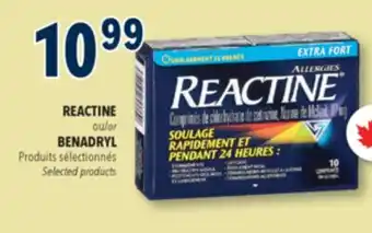 Familiprix Reactine extra strength allergy tablets 10un offer
