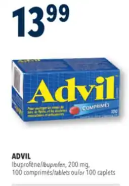 Familiprix Advil ibuprofen tablets 100un offer