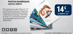 Familiprix PHOTOS DIGITAL PRINTS offer