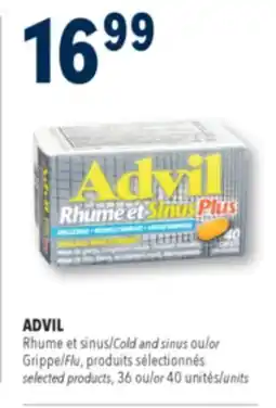 Familiprix Advil Cold & Sinus Plus analgesic decongestant and antihistamine caplets 40un offer
