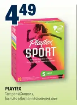 Familiprix Playtex Sport FlexFit plastic applicator tampons super 18un offer