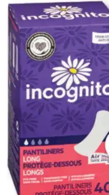 Familiprix INCOGNITO, Selected pads or pantiliners offer