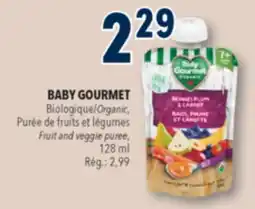 Familiprix Baby Gourmet berries plum & carrot purée offer