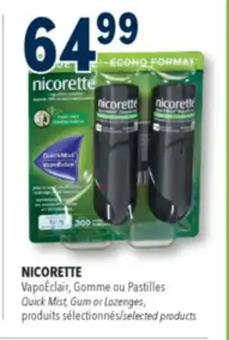 Familiprix Nicorette QuickMist stop smoking nicotine 1mg Fresh Mint 2un offer