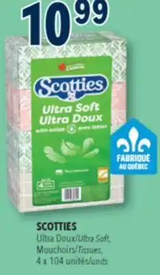 Familiprix Scotties Ultra Soft 3-ply tissues with lotion Box offer