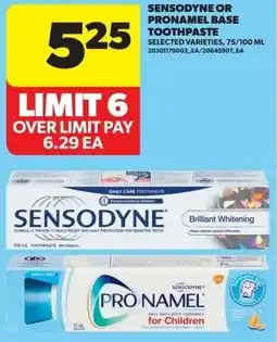 Real Canadian Superstore Sensodyne or pronamel base toothpaste offer