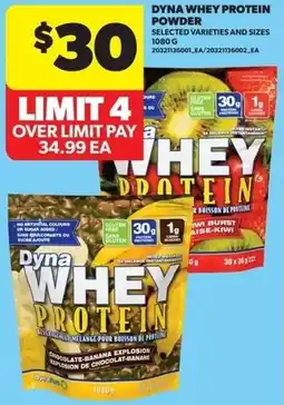 Real Canadian Superstore Dyna whey protein powder offer