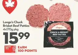 Garden Foods Longo's Chuck Brisket Beef Patties offer