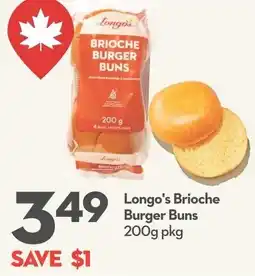 Garden Foods Longo's Brioche Burger Buns offer