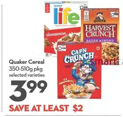 Garden Foods Quaker Cereal offer