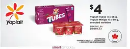 Loblaws Yoplait Tube, Yoplait Minigo 6 x 60 offer