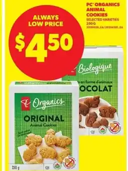 Real Canadian Superstore Pc organics animal cookies offer