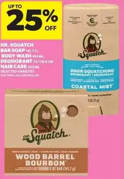 Real Canadian Superstore Dr. squatch bar soap, body wash, deodorant or hair care offer