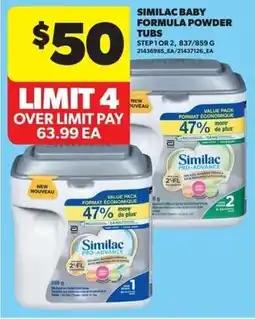 Real Canadian Superstore Similac baby formula powder tubs offer