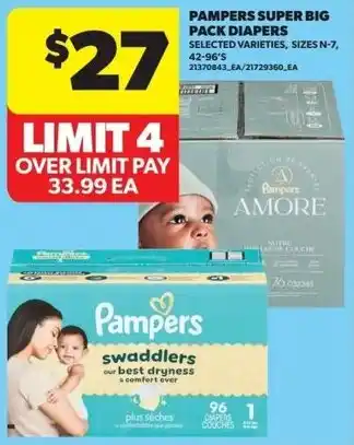 Real Canadian Superstore Pampers super big pack diapers offer