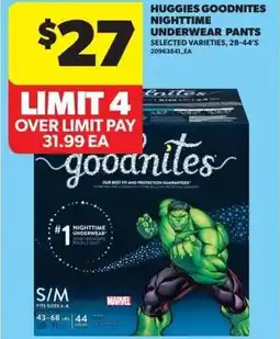 Real Canadian Superstore Huggies goodnites nighttime underwear pants offer