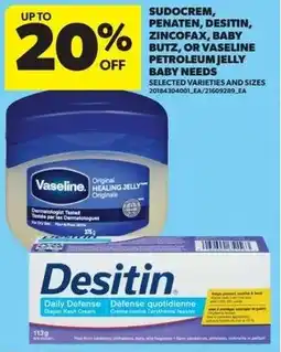 Real Canadian Superstore Sudocrem, penaten, desitin, zincofax, baby butz, or vaseline petroleum jelly baby needs offer