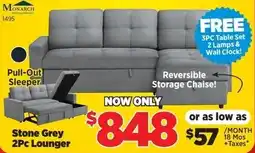 Surplus Furniture Stone Grey 2Pc Lounger offer