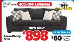 Surplus Furniture Loreo Ebony Sofa offer