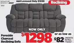 Surplus Furniture Foreside Charcoal Reclining Sofa offer