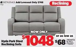 Surplus Furniture Hyde Park Steel Reclining Sofa offer