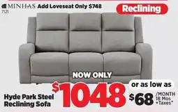 Surplus Furniture Hyde Park Steel Reclining Sofa offer