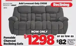 Surplus Furniture Foreside Charcoal Reclining Sofa offer